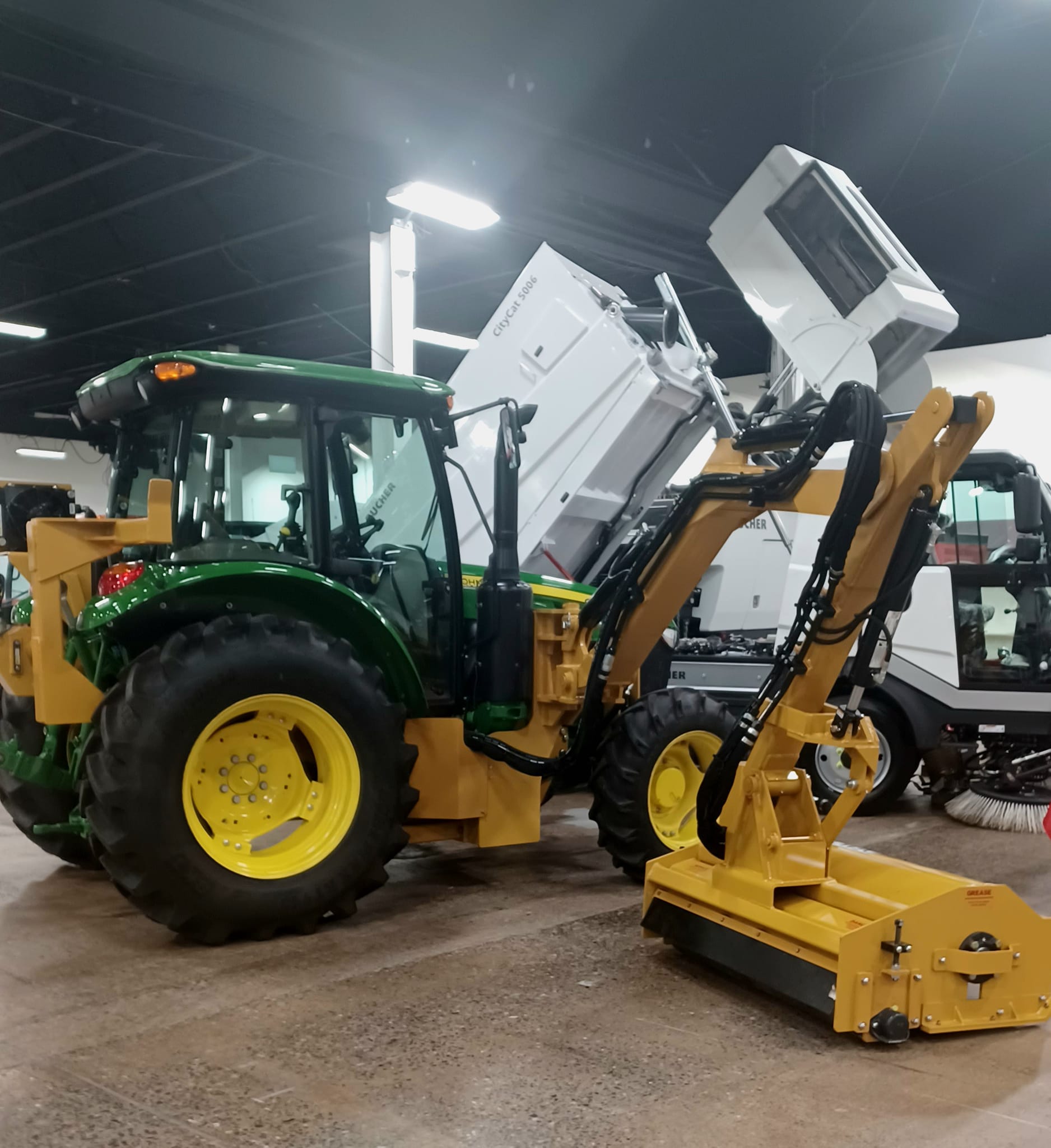 MowMaster Ditcher Head on John Deere tractor